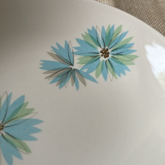 MCM Kokura Ware Ironstone Gay Down Japan fruit dessert plates bowl blue flower - Picture 2 of 5
